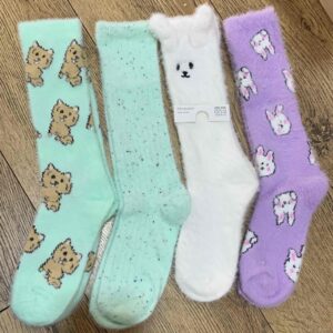 Шкарпетки домашні пухнасті Slouch Cosy Primark високі звірята/крапочка