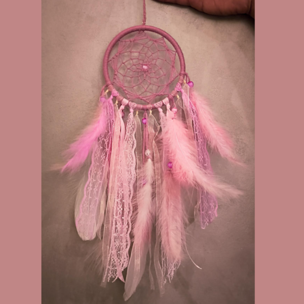 Ловець снів руч. роботи d-10 см h-35 см жовто-блакитний