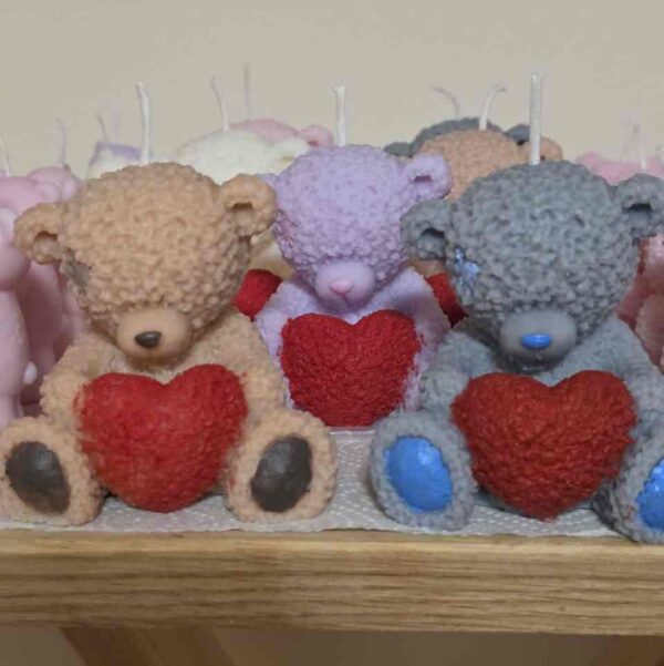 Свічка ароматична Solodka "Ведмедик Тедді з серцем"