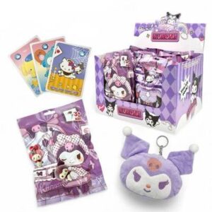 Брелок-сюрприз плюшевий "Hello Kitty & friends/ Куромі" з картками