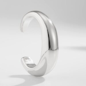 Браслет металевий "Геометричний" масивний срібний (10352)