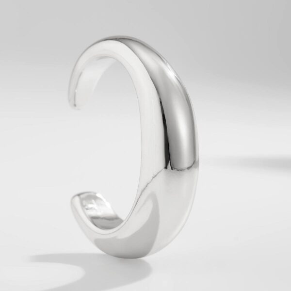 Браслет металевий "Геометричний" масивний срібний (10352)