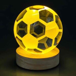Нічник скляна куля "Футбольний м'яч" 8 см
