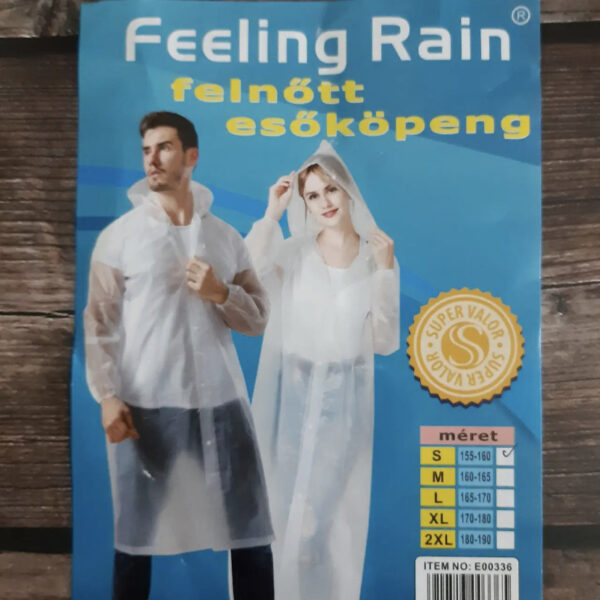 Дощовик дорослий із ПВХ Feeling Rain однотонний білий