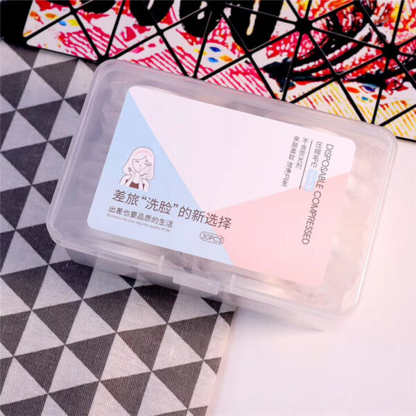 Рушник бавовняний одноразовий компресований, для подорожей, 30 шт