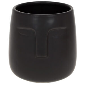 Ваза керамічна "Face" 14,5 см матова чорна