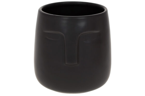 975e4a2d-8a87-40e6-93cc-65a8e092977d.jpg Ваза керамічна "Face" 14,5 см матова чорна