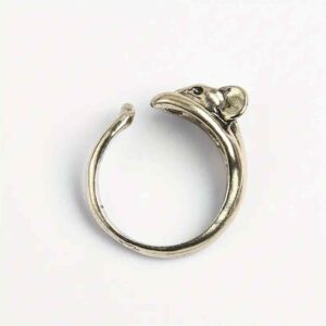 Каблучка жіноча металева «Мишка» золотий (8411)