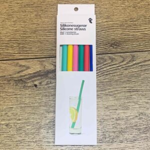 Набір силіконових трубочкок Tiger з щіточкою для чищення 6 шт