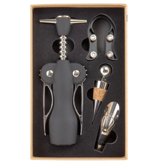 Барний набір "За келихом вина", 4 аксесуари