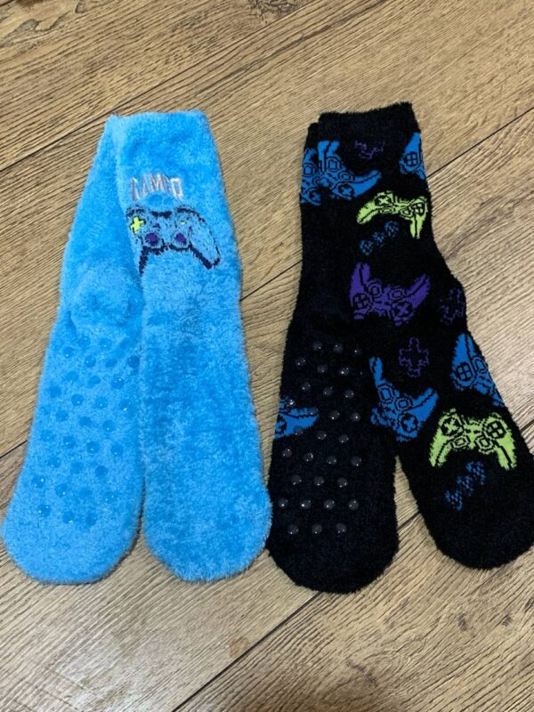 Шкарпетки домашні дитячі пухнасті Cosy "Play Station/Джосйстик" Primark