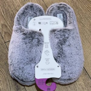 Тапочки-сабо жіночі Primark пухнасті (устілка меморі) сірі