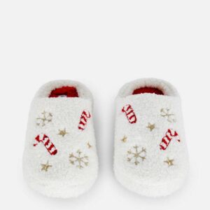 9b971e7c-64d4-49bd-b13e-dede5b0ca76b.jpg Тапочки-сабо жіночі "Цукрова Паличка" Primark тедді (устілка меморі) білі