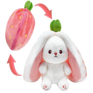 М’яка іграшка-трансформер "Зайчик в полуничці/ морквині"