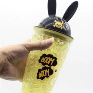 9c3649d6-fd71-4d7a-89d1-8991542613d3.jpg Термосклянка (охолодження) "Зайчик" з трубочкою 500 мл , чорно-жовтий