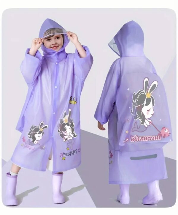 Дощовик дитячий з кишенею під рюкзак мікс кольорів