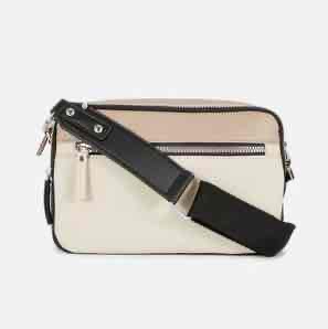 9e85981b-4f45-49fa-b8c1-9291f987ca46.jpg Сумочка через плече Primark з подвійною блискавкою чорно-біло-беж