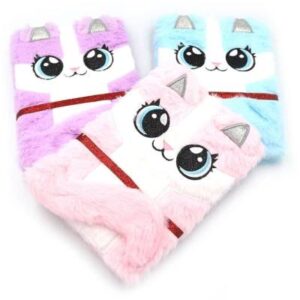 Блокнот А5 плюшевий JO "Котик" 80 арк./ лінія