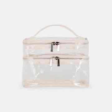 Косметичка-кейс Primark з подвійною блискавкою прозора-беж
