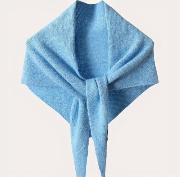 Шарф-хустина 180*40 см (шерсть) блакитна