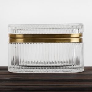 Шкатулка скляна "Золоті скарби" 13,5 см