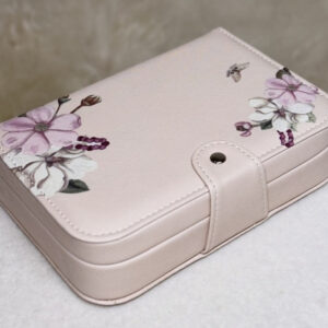 Скринька для прикрас з екошкіри "Магнолії" прямокутна (20*14*5 см)