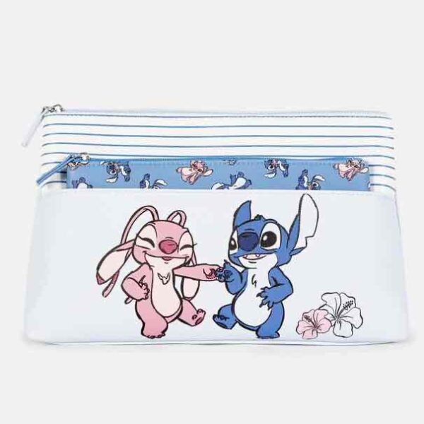 Косметичка-клатч з зовнішньою кишенею "Stitch" Primark біла