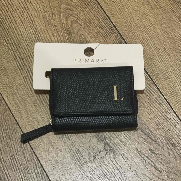 Гаманець Primark "Буква" текстурний чорний