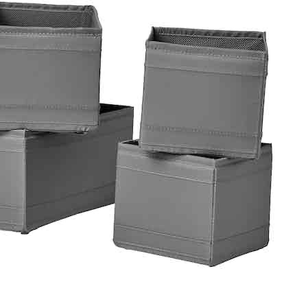 Органайзер SKUBB на шкарпетки/ нижню білизну та аксесуари темно-сірий (14*14*13) 1 шт