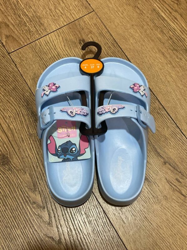 Шльопанці жіночі резинові Primark "Stitch" з ремінцями