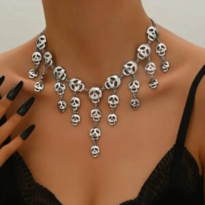 afeb9f5f-557f-4cf0-9c78-107a3fdf3e9e.jpg Намисто/ Чокер "Черепи" бахрома срібний