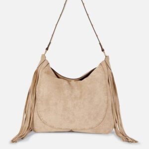 Сумка-Хобо/ Шоппер Primark з еко-шкіри з китицями беж