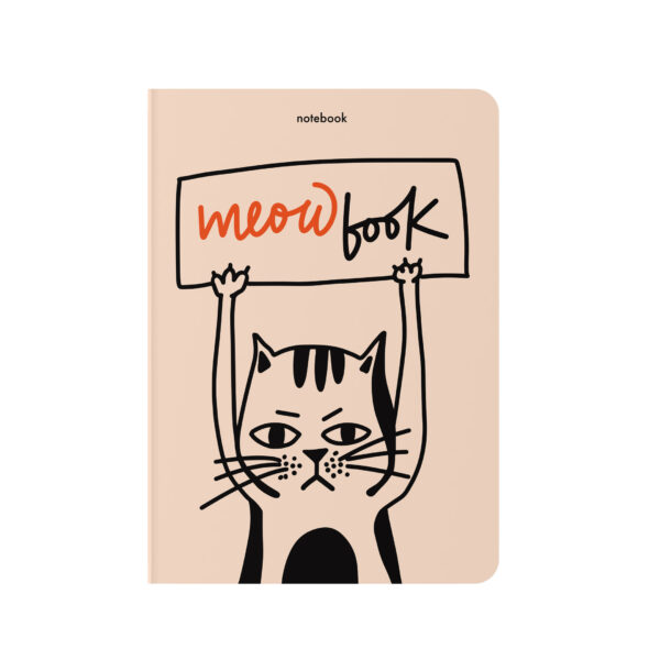 Блокнот в крапку «Мяв» Orner бежевий