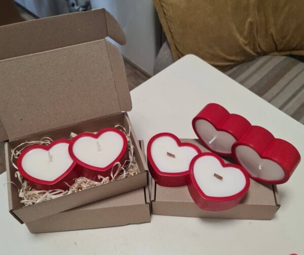 Свічка ароматична Solodka "Подвійне Серце" в кашпо