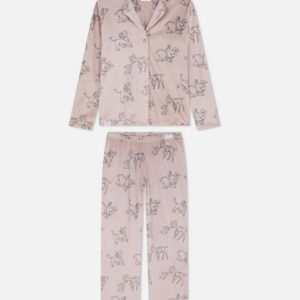 Піжама жіноча boyfriend "Disney" Primark флісова велюрова беж