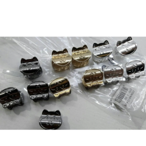 Заколка/краб міні для волосся металева "Котик" срібна/золота/чорна