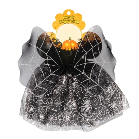 Костюм на Хелловін дитячий "Містична ніч" чорний зі срібним