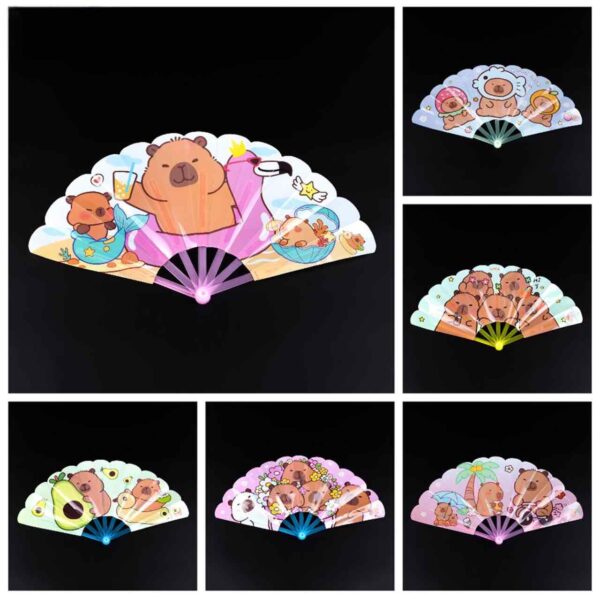 Віяло/ Опахало "Капібара" з пластиковою основою