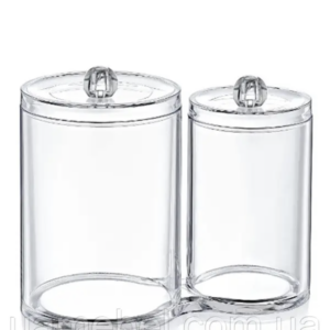 Органайзер акриловий для ватних дисків і ватних паличок "Дві колби"