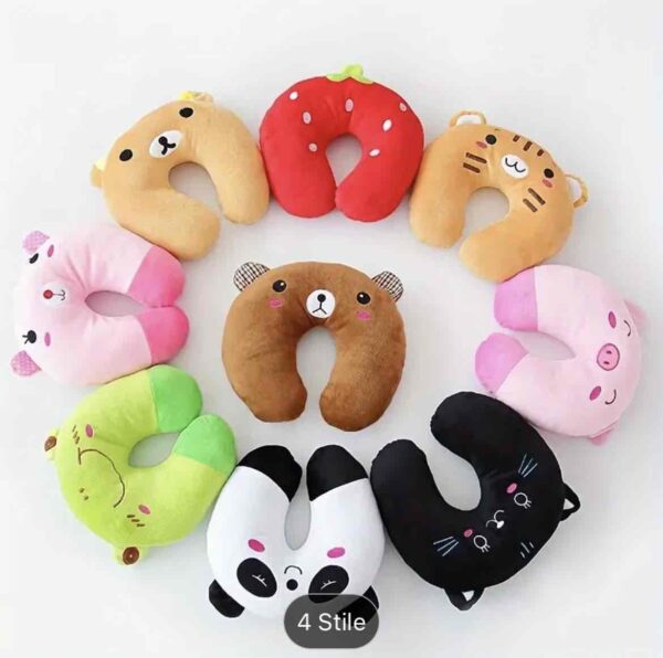 Подушка дорожня U-подібна «Звірята» піна мікс