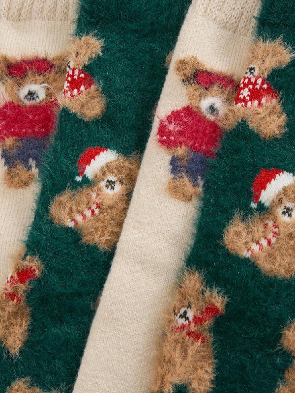 Шкарпетки домашні Cosy Socks "Новорічні ведмедики" (1 пара)