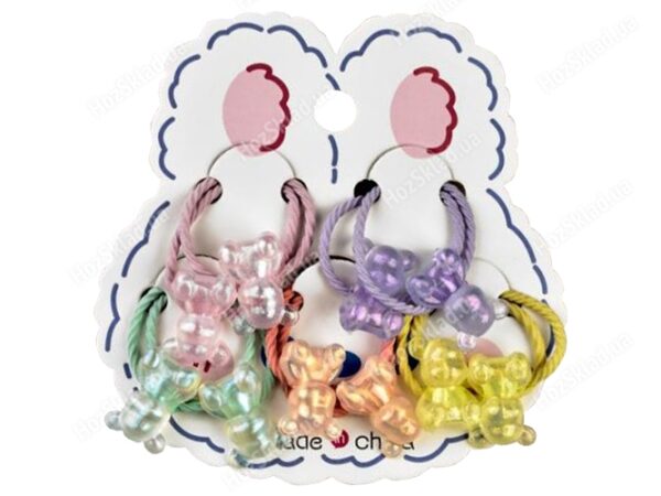 Набір гумкок для волосся дитячі "Ведмедики" 10 шт