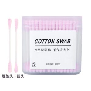 b81c3452-f168-48b5-a1f2-804a183e20ac.jpg Палички котонові косметичні зі спіральною головкою, 200 шт рожеві