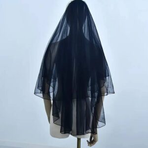 Фата на Хелловін "Чорна вдова" 82 см чорний