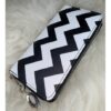 Гаманець-клатч жіночий "Зигзаг" чорно-білий