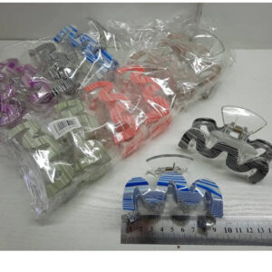 Заколка/краб для волосся "Зигзаг" пластикова мікс кольорів 12 см