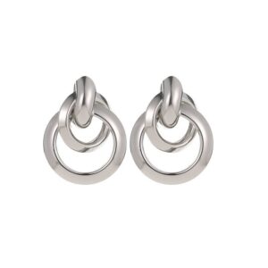 Сережки геометричні кільця срібні (10664)