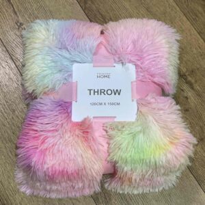 Плед "Веселка" THROW Primark пухнастий 120*150