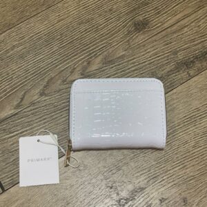 Гаманець Primark компактний "крокодил" лакований білий