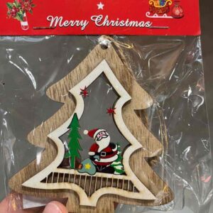 Ялинкова прикраса "Ялинка" 10 см (дерево)